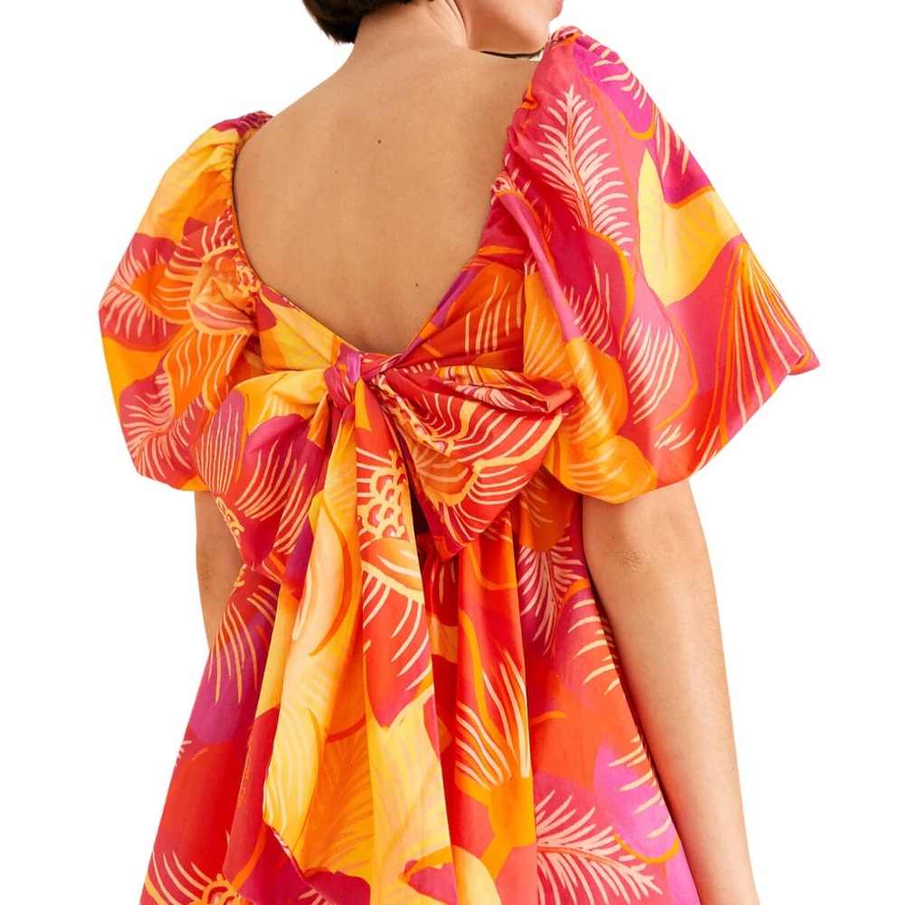 Farm Rio Summer Garden Ombré Mini Dress
